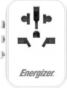 Ładowarka Energizer Energizer Ultimate - Adapter podróżny EU / US / AU / UK + 2x USB-A & USB-C certyfikat MFi (Biały) 1