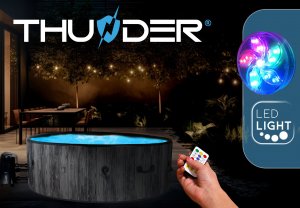 SPA ogrodowe Thunder Basen z hydromasażem 6-osobowy THUNDER VILLAGE + szare meble rattanowe - 6 sztuk 11