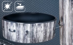 SPA ogrodowe Thunder Basen z hydromasażem 6-osobowy THUNDER VILLAGE + szare meble rattanowe - 6 sztuk 9