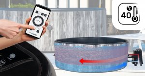 SPA ogrodowe Thunder Basen z hydromasażem 6-osobowy THUNDER VILLAGE + szare meble rattanowe - 6 sztuk 10