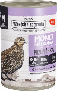 Wiejska Zagroda Karma mokra dla kota WIEJSKA ZAGRODA Monobiałkowa przepiórka 400 g 1