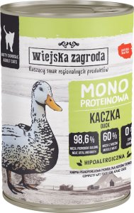 Wiejska Zagroda Karma mokra dla kota Monobiałkowa Kaczka (dorosły) 400g 1