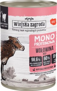 Wiejska Zagroda Karma mokra dla kota Monobiałkowa Wołowina (dorosły) 400g 1