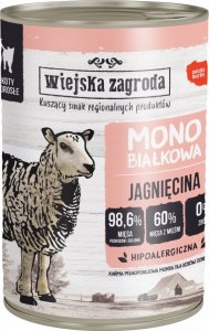Wiejska Zagroda Karma mokra dla kota WIEJSKA ZAGRODA Monobiałkowa jagnięcina 400 g 1