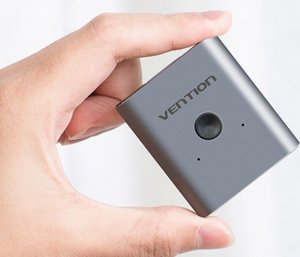 Adapter AV Vention HDMI - HDMI x2 srebrny (AFUH0) 2