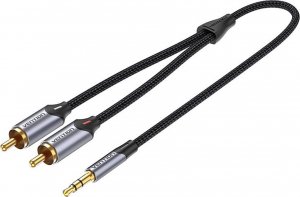 Kabel Vention Jack 3.5mm - RCA (Cinch) x2 0.5m czarny (BCNBD) 1