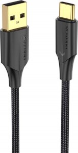 Kabel USB Vention USB-A - USB-C 1 m Czarny (CTFBF) 1
