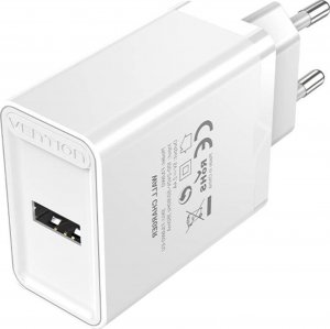 Ładowarka Vention Ładowarka sieciowa EU USB-A Vention FAAW0-EU 12W, 2.4A, (biała) 2