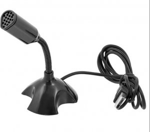 Mikrofon Aptel MINI MIKROFON USB A ze Statywem do Laptopa Notebooka PC czarny AK247 1