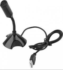 Mikrofon Aptel MINI MIKROFON USB A ze Statywem do Laptopa Notebooka PC czarny AK247 2