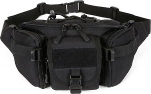 Aptel Biodrówka Wodoodporna Torba z Regulowanym Paskiem czarna BQ63 3