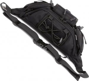 Aptel Biodrówka Wodoodporna Torba z Regulowanym Paskiem czarna BQ63 4