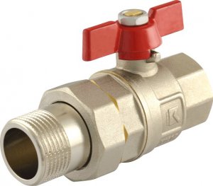 Keller Kurek kulowy wodny HARD PN30 ze śrubunkiem, z motylkiem 1" KELLER KEL 717533 1