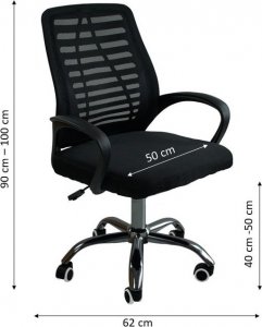 Krzesło biurowe Chiccot PS92 Czarne 5