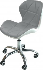 Krzesło biurowe Chiccot FOTEL BIUROWY OBROTOWY SKÓRZANY Model: PS29 Kolor: Szaro-Biały 2