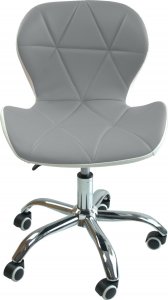 Krzesło biurowe Chiccot FOTEL BIUROWY OBROTOWY SKÓRZANY Model: PS29 Kolor: Szaro-Biały 3