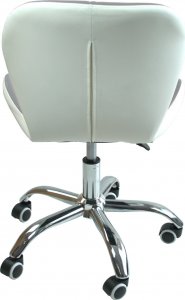 Krzesło biurowe Chiccot FOTEL BIUROWY OBROTOWY SKÓRZANY Model: PS29 Kolor: Szaro-Biały 4