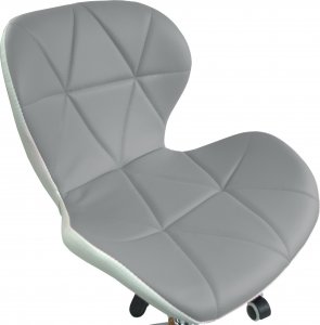 Krzesło biurowe Chiccot FOTEL BIUROWY OBROTOWY SKÓRZANY Model: PS29 Kolor: Szaro-Biały 5