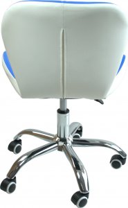 Krzesło biurowe Chiccot FOTEL BIUROWY OBROTOWY SKÓRZANY Model: PS29 Kolor: Niebiesko-Biały 4