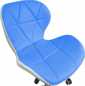 Krzesło biurowe Chiccot FOTEL BIUROWY OBROTOWY SKÓRZANY Model: PS29 Kolor: Niebiesko-Biały 5
