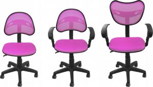 Krzesło biurowe Chiccot Fotel biurowy wentylowany obrotowy Model: PS89 Kolor: Różowy 3