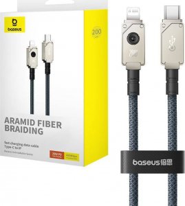Kabel USB Baseus USB-C - Lightning 2 m Granatowy (P10355803221-01) 2