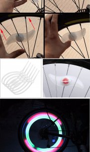 Oświetlenie rowerowe świecące szprychy LED lampka 2