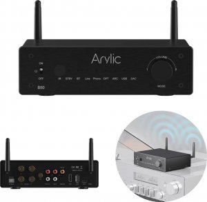 Arylic Arylic B50 Multi Wejściowy Wzmacniacz Audio z Odbiornikiem i Nadajnikiem Bluetooth 1