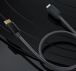 Kabel USB FiiO USB-C - Lightning 0.5 m Czarny (6953175731030) 6