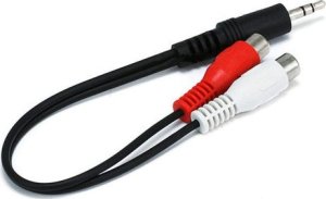 Kabel Monoprice kabel/adapter jack 3.5mm (męski) na 2xRCA (żeńskie) - 15cm (100666) 1