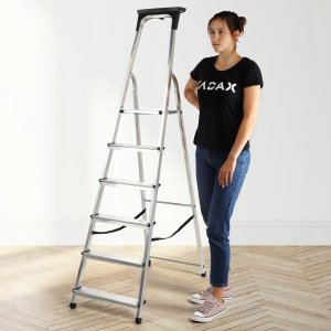 Kadax KADAX Drabina Domowa Aluminiowa 6 Stopniowa + Hak 2
