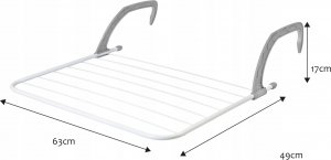 Suszarka na pranie Kadax Suszarka Balkonowa Ścienna Na Grzejnik Składana 3