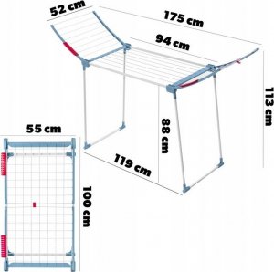 Suszarka na pranie Kadax KADAX Suszarka Na Pranie Ubrań Stojąca Duża 18M 6
