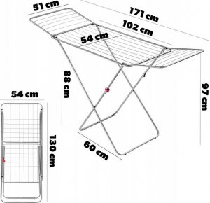 Suszarka na pranie Kadax KADAX Suszarka Na Pranie Stojąca Balkon Duża 18M 6