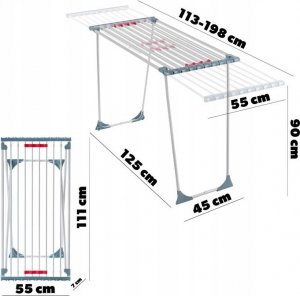 Suszarka na pranie Kadax KADAX Suszarka Na Pranie Ubrań Teleskopowa 20M 3