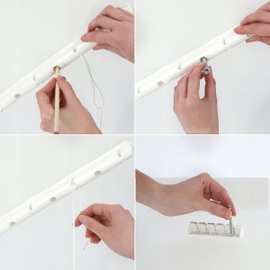 Suszarka na pranie Kadax Suszarka Na Pranie Ubrania Sufitowa 5 Prętów 130cm 7