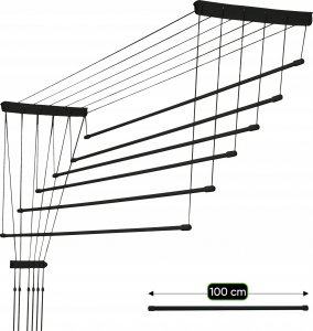 Suszarka na pranie Kadax Suszarka Na Pranie Ubrania Sufitowa 6 Prętów 100cm 11
