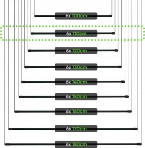 Suszarka na pranie Kadax Suszarka Na Pranie Ubrania Sufitowa 6 Prętów 110cm 11