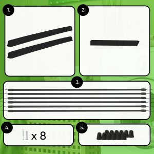 Suszarka na pranie Kadax Suszarka Na Pranie Ubrania Sufitowa 6 Prętów 110cm 5