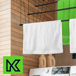 Suszarka na pranie Kadax Suszarka Na Pranie Ubrania Sufitowa 6 Prętów 120cm 2