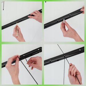 Suszarka na pranie Kadax Suszarka Na Pranie Ubrania Sufitowa 6 Prętów 120cm 8