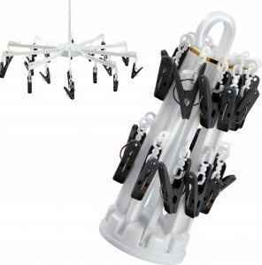 Suszarka na pranie Kadax Suszarka Wieszak Na Bieliznę Skarpetki 16 Klipsów 6