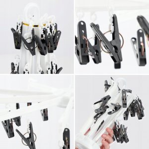 Suszarka na pranie Kadax Suszarka Wieszak Na Bieliznę Skarpetki 16 Klipsów 8