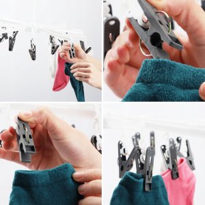 Suszarka na pranie Kadax Suszarka Wieszak Na Bieliznę Skarpetki 16 Klipsów 9
