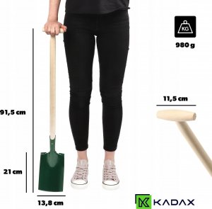 Kadax Szpadel Prosty Łopata Metal Trzonek Drewniany 90cm 4