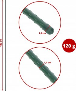 Kadax Tyczka Podpórka Do Roślin Stalowa Powlekana 180cm 2