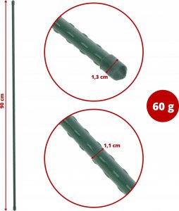 Kadax Tyczka Podpórka Do Roślin Stalowa Powlekana 90cm 2