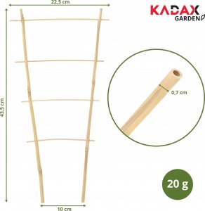 Kadax Drabinka Bambusowa Podpora Pnączy Podwójna 43cm 2