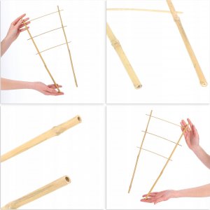 Kadax Drabinka Bambusowa Podpora Pnączy Podwójna 45cm 6