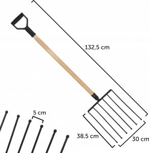 Kadax Widły Gable Do Buraków Ziemniaków Kamienia 6 Zębów 3
